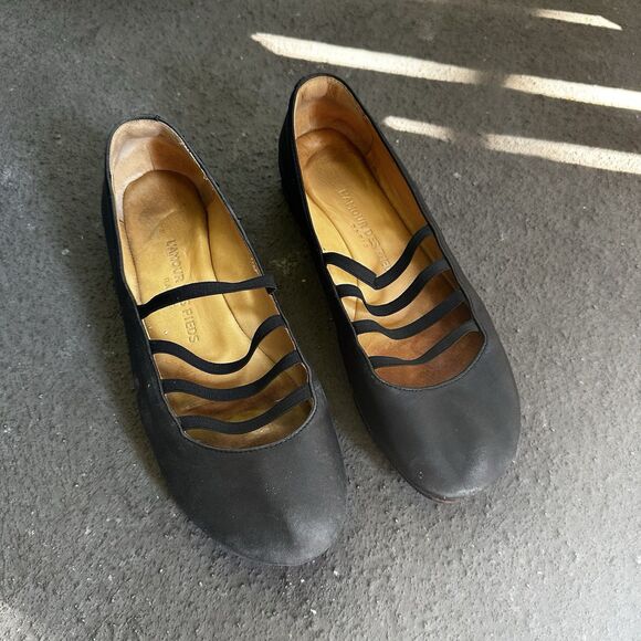 L’amour Des Pieds “Caiden” Hidden Wedge Ballet Flat- Black Leather- Women’s 8.5 - Picture 2 of 8